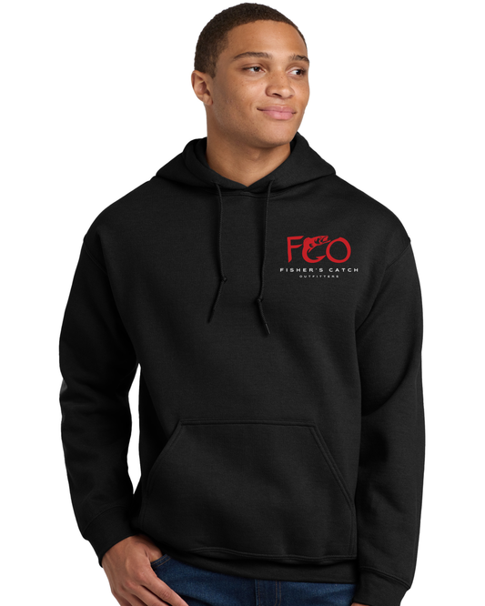 The FCO Walleye Black Hoodie - Red