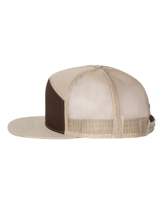 Richardson 168 Flat Bill Brown/Khaki Hat