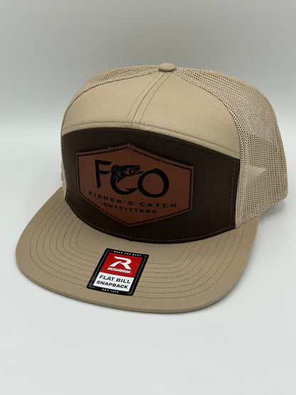 Richardson 168 Flat Bill Brown/Khaki Hat