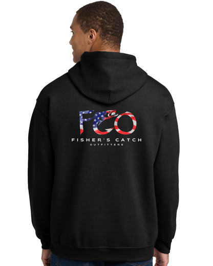 The FCO Walleye Black Hoodie - U.S.A.