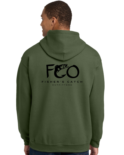 The FCO Walleye Green Hoodie - Black
