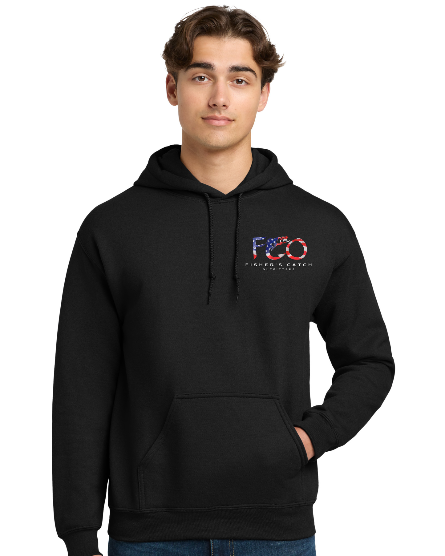 The FCO Walleye Black Hoodie - U.S.A.