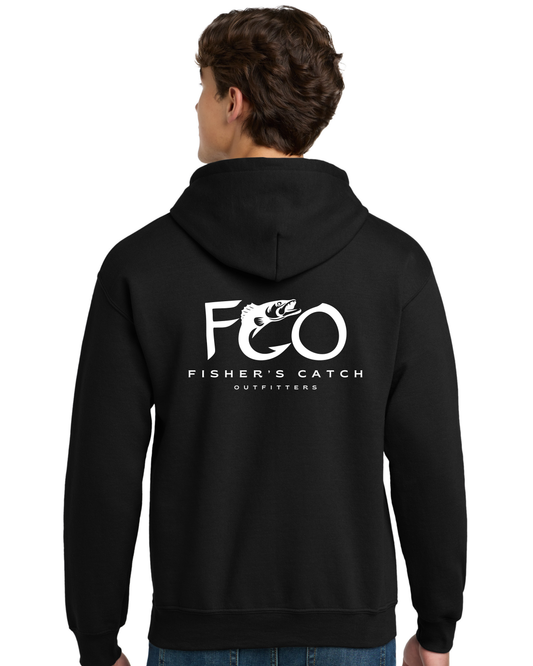 The FCO Walleye Black Hoodie - White