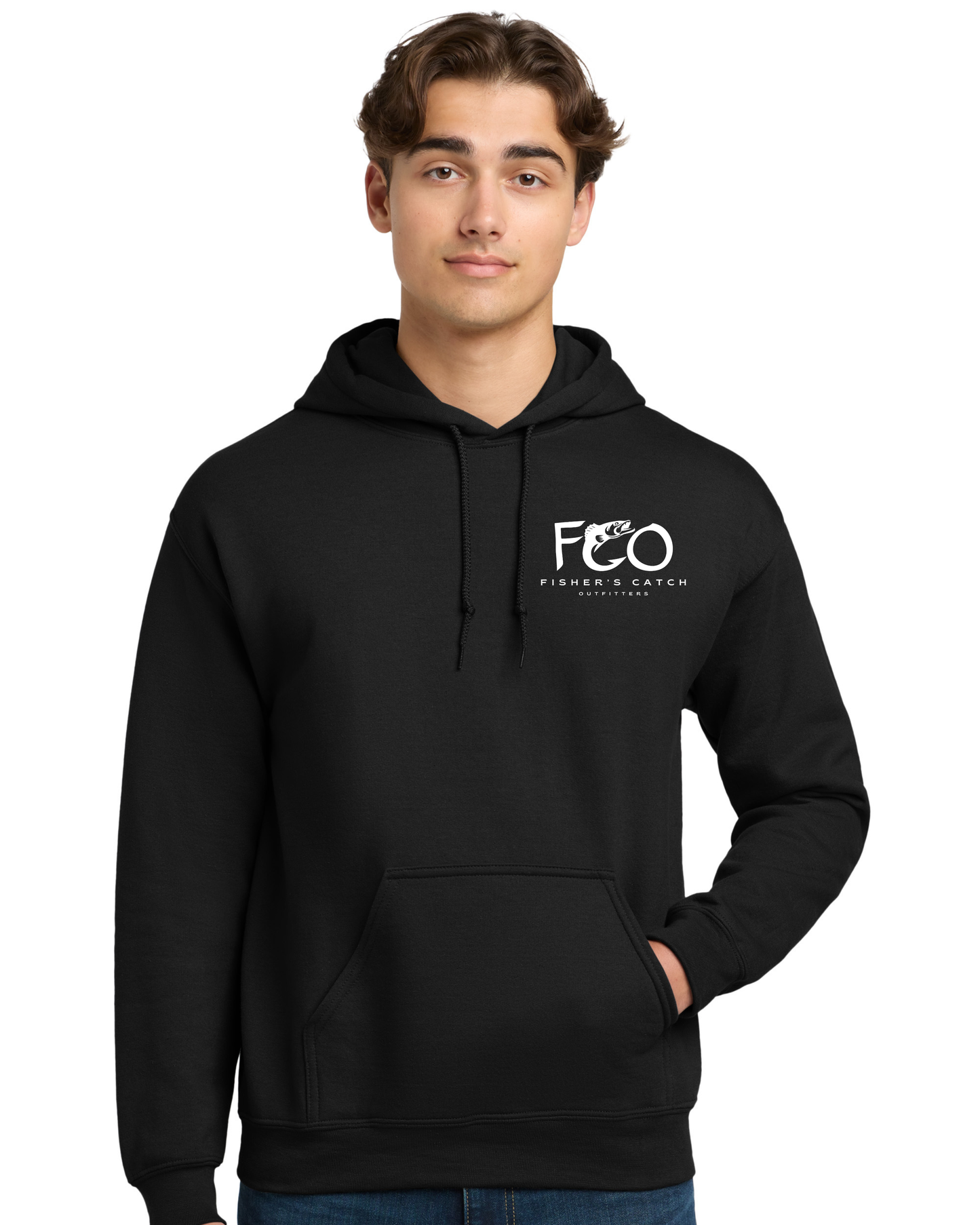 The FCO Walleye Black Hoodie - White