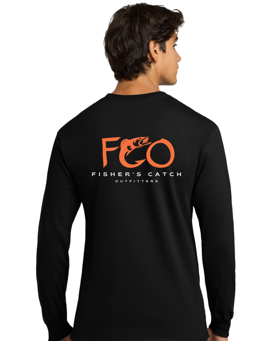 The FCO Walleye Long Sleeve T-shirt - Orange