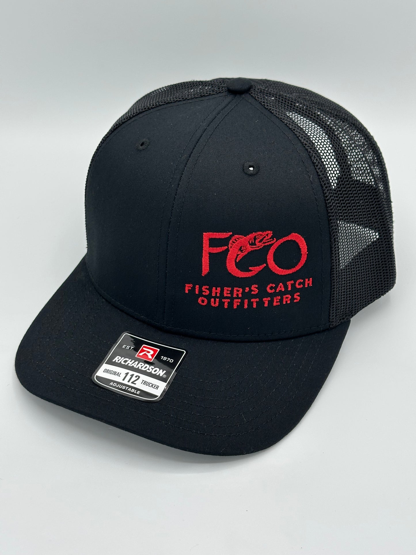 Richardson 112 Black/ Black Embroidered Hat