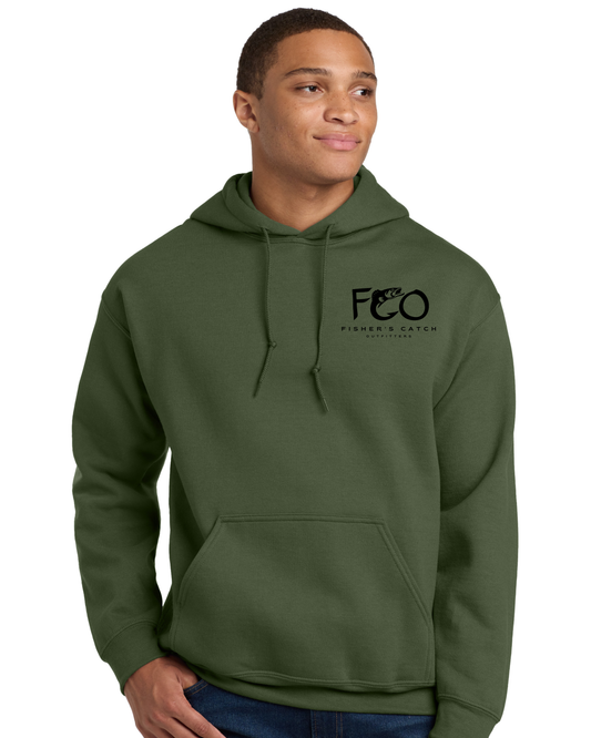 The FCO Walleye Green Hoodie - Black