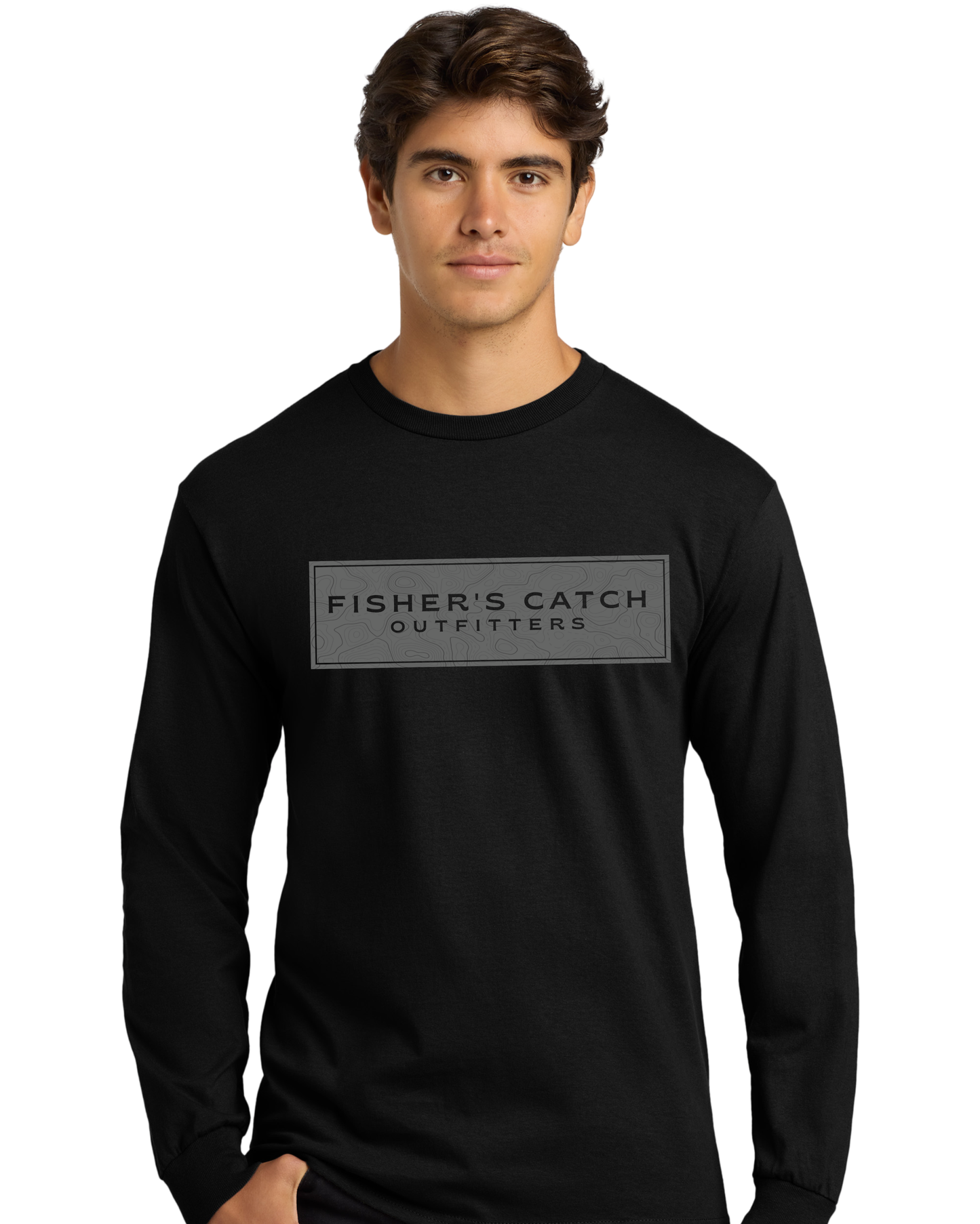 Topographic Map - Long Sleeve T-Shirt